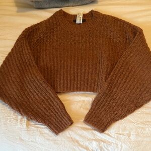 Forever 21 Warm Brown Cropped Sweater